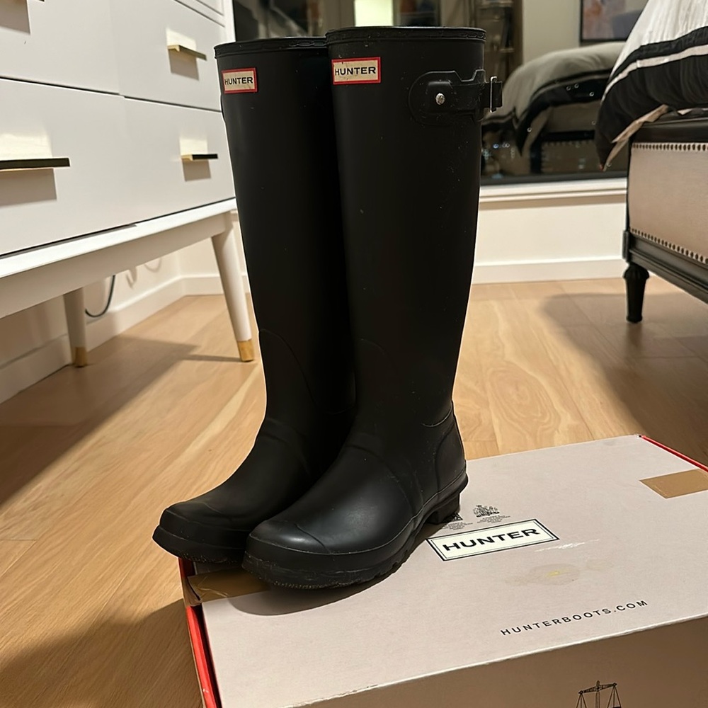 Black Hunter Boots Tall